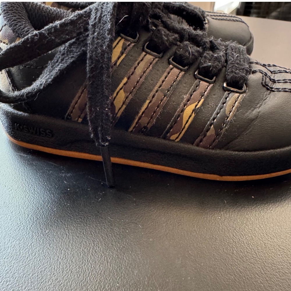 K-Swiss Classic VN Low Black Camo Infant Sneakers Size‎ 6 23643-047-M
